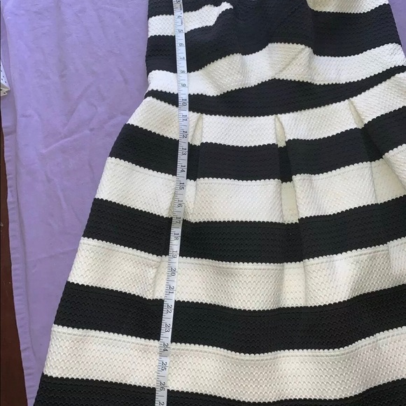 Chevron Black White Strapless Sweetheart Striped - Picture 2 of 5